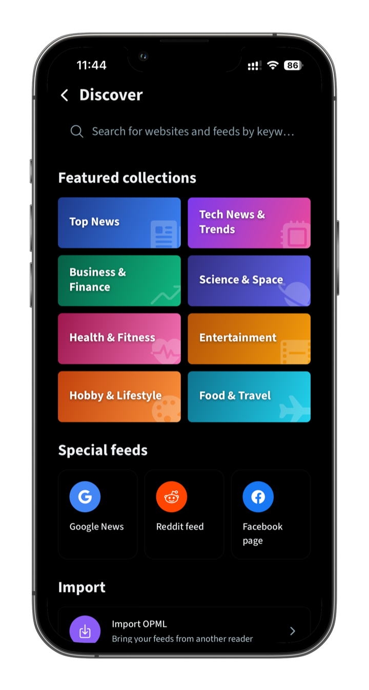 Pre-curated source lists